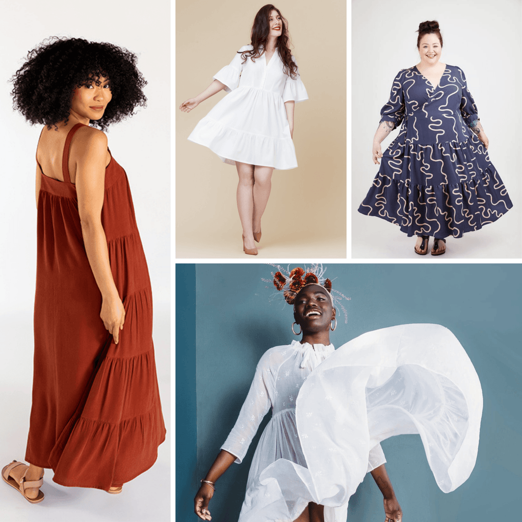 Top Notch Tiers August Brings Floaty Peasant Dress Patterns
