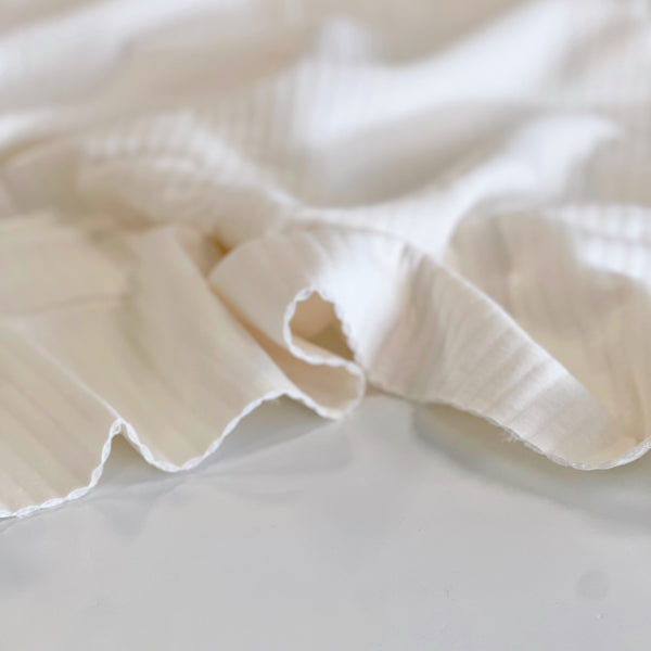 Ivory Quilted Cotton Knit