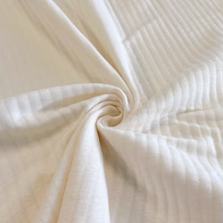 Ivory Quilted Cotton Knit