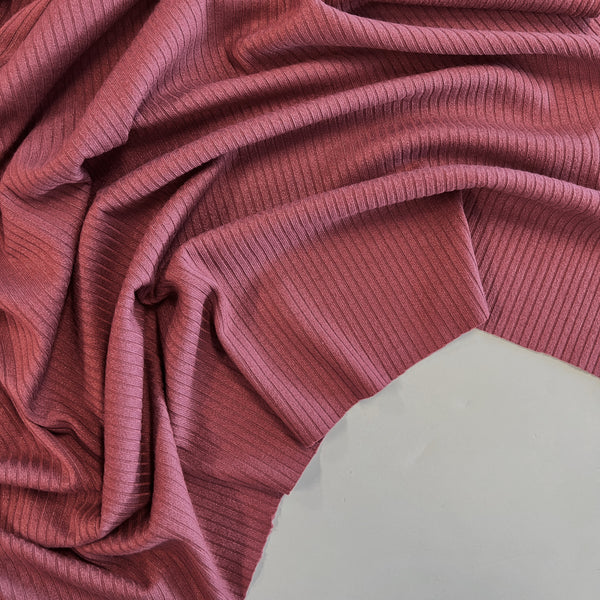 Dark Blush Wide Rib Knit
