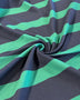Kelly/Navy Striped Tencel Cotton Fleece
