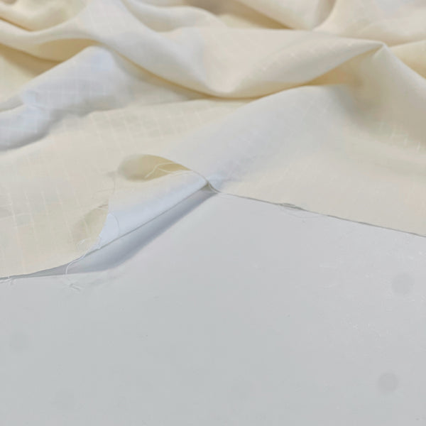 Tile Weave Ivory Linen Viscose Blend