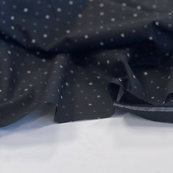 Cross Stitch Black Linen Cotton Blend