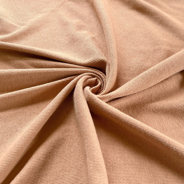 Latte Cotton Tencel Rib Knit - Needle Sharp