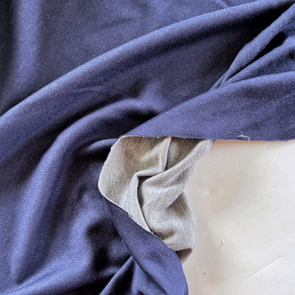 Navy/Heather Gray Double Faced Knit - Needle Sharp