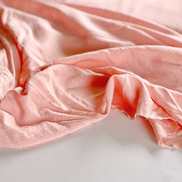Peach Blush Viscose Poppy Dobby - Needle Sharp
