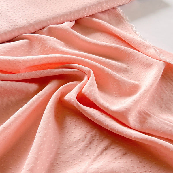Peach Blush Viscose Poppy Dobby - Needle Sharp
