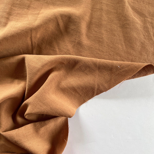 Pecan Washed Linen Cotton Twill - Needle Sharp