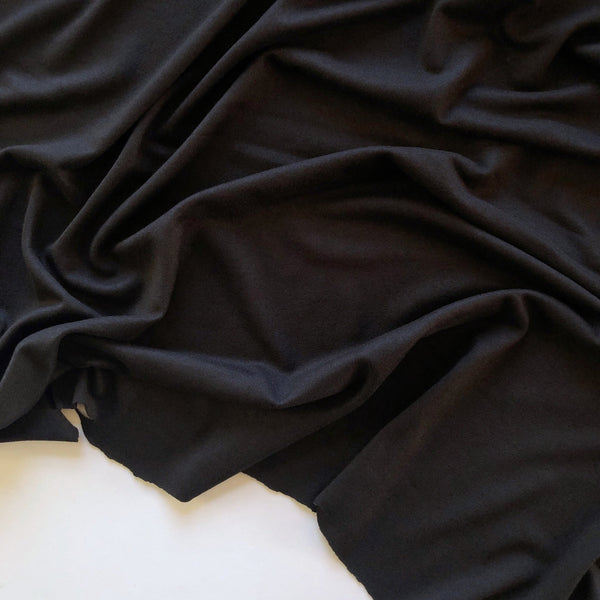 Black Double Brushed Poly - Needle Sharp