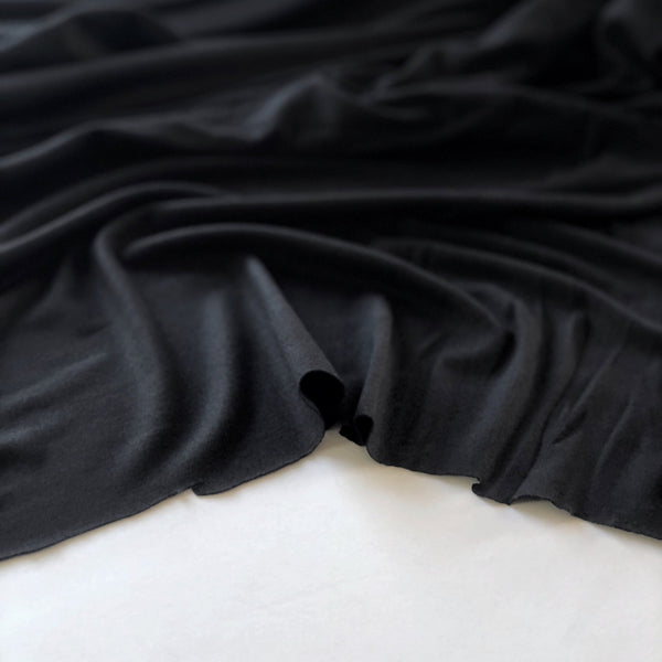 Black Double Brushed Poly - Needle Sharp