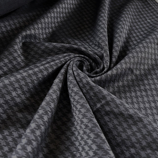 Black/Gray Houndstooth Jacquard Knit - Needle Sharp
