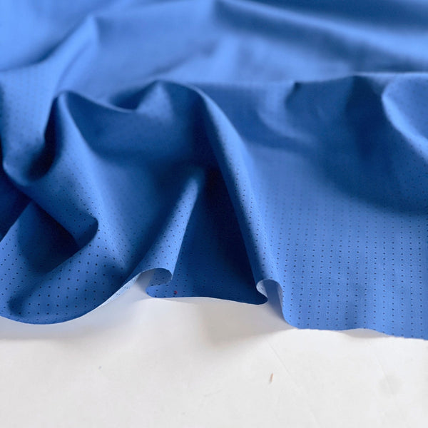 Bright Blue Pin Dot Rayon Lawn - Needle Sharp