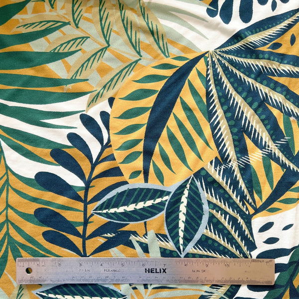 Cactus Green Palm Print Ecovero Jersey - Needle Sharp