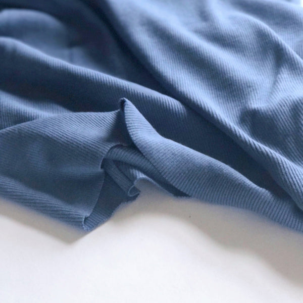 Denim Blue Rib Knit - Needle Sharp