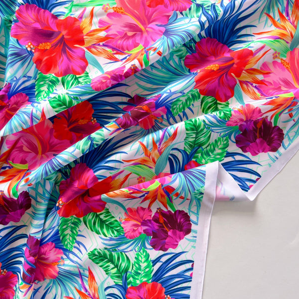 Happy Hibiscus Floral Spandex - Needle Sharp