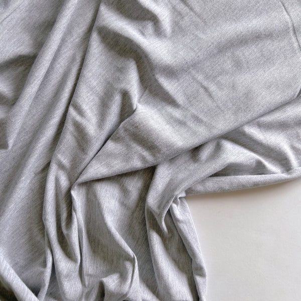 Heather Gray Bamboo-Cotton Spandex Jersey - Needle Sharp