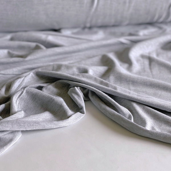Heather Gray Bamboo-Cotton Spandex Jersey - Needle Sharp