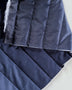 Indigo Pre-quilted Stripe Cotton Polyester - Needle Sharp
