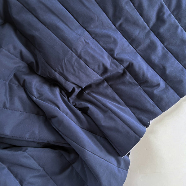 Indigo Pre-quilted Stripe Cotton Polyester - Needle Sharp
