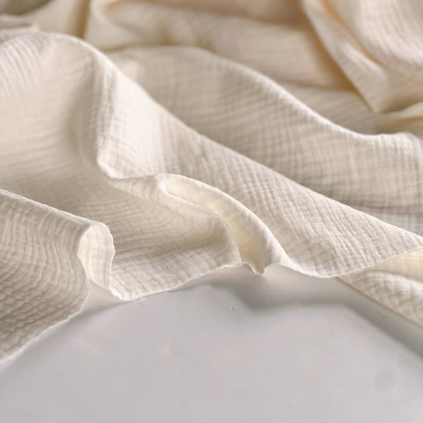 Ivory Organic Cotton Double Gauze - Needle Sharp