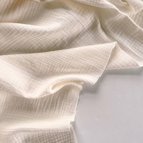 Ivory Organic Cotton Double Gauze - Needle Sharp