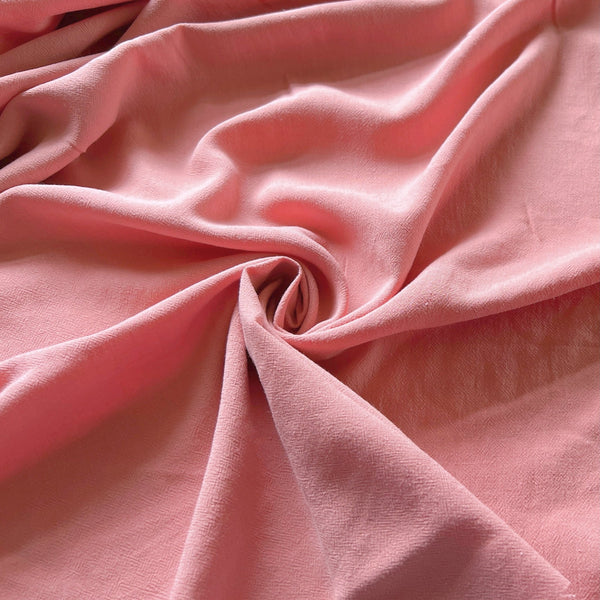 Melon Pink Viscose Linen Crepe - Needle Sharp