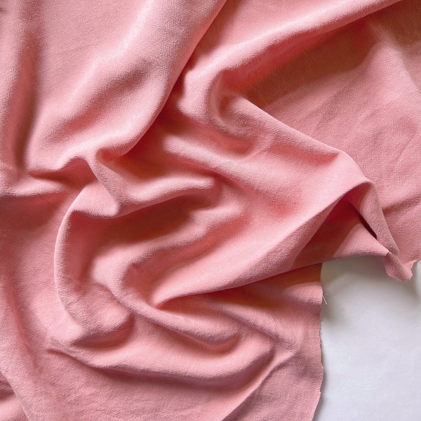 Melon Pink Viscose Linen Crepe - Needle Sharp