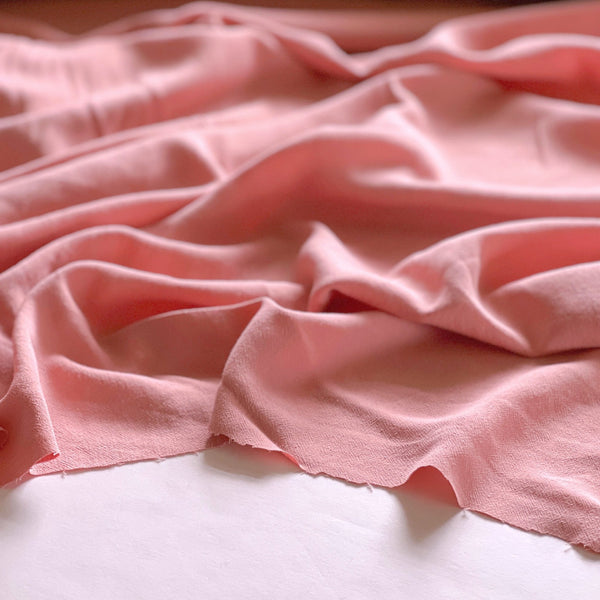 Melon Pink Viscose Linen Crepe - Needle Sharp