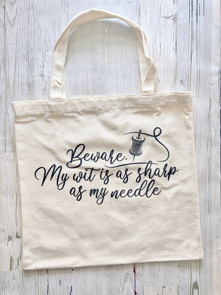 Needle Sharp "Witty" Tote Bag - Needle Sharp