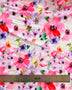 Romantic Flowers Pink Floral Spandex - Needle Sharp