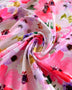Romantic Flowers Pink Floral Spandex - Needle Sharp