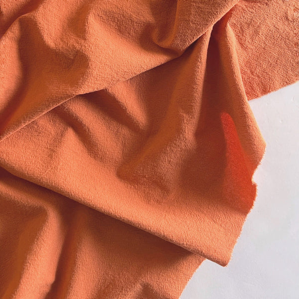 Rust Crinkle Cotton Poplin - Needle Sharp