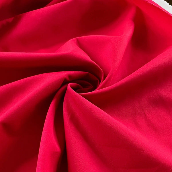Scarlet Brushed Cotton Twill Suiting - Needle Sharp