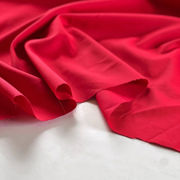 Scarlet Brushed Cotton Twill Suiting - Needle Sharp