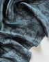 Steel Blue Floral Viscose Satin - Needle Sharp