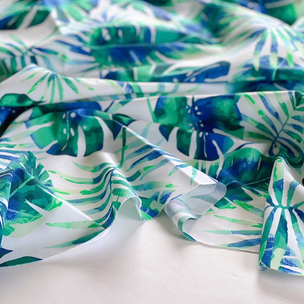 Watercolor Fern Printed Swim Spandex - Needle Sharp