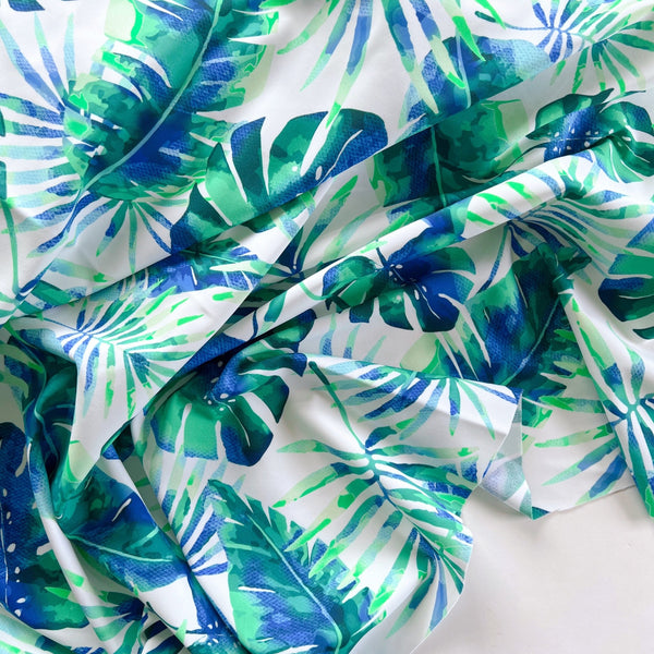 Watercolor Fern Printed Swim Spandex - Needle Sharp