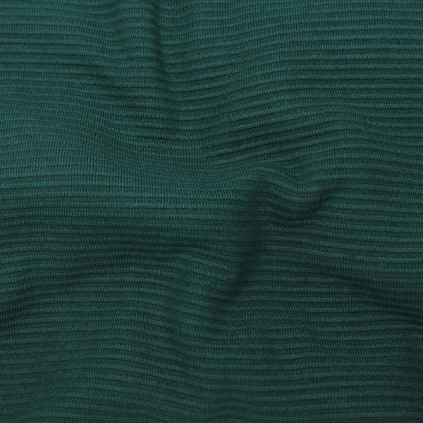 Remnant - Peacock Green Ribbed Stripe - 0.37 yd