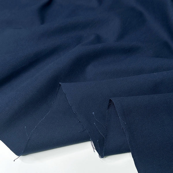 Remnant - Navy Cotton Canvas - 0.88 yd