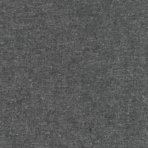 Remnant - Charcoal Yarn Dyed Essex Linen - 1.81  yd