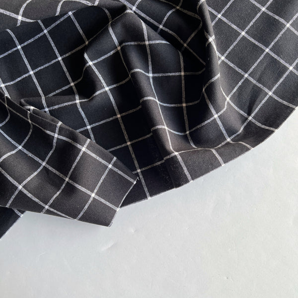 Black Windowpane Essex Linen