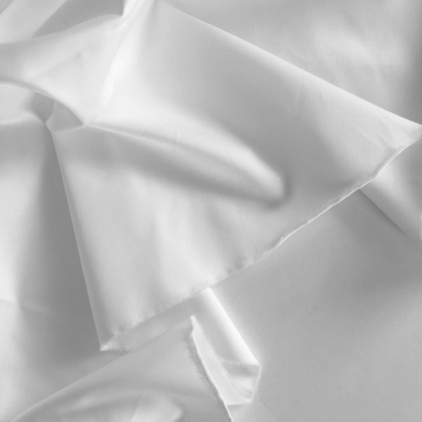 White Cotton Sateen Shirting