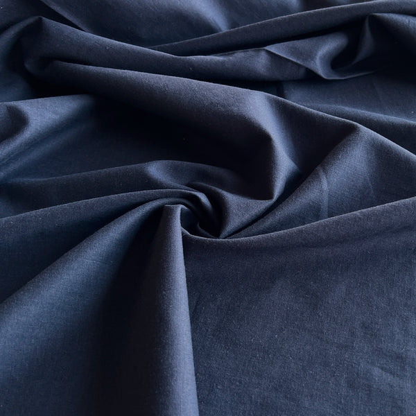 Indigo Washed Linen Cotton Blend