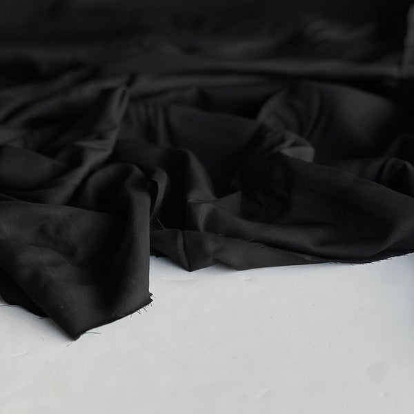 Black Rayon Poplin