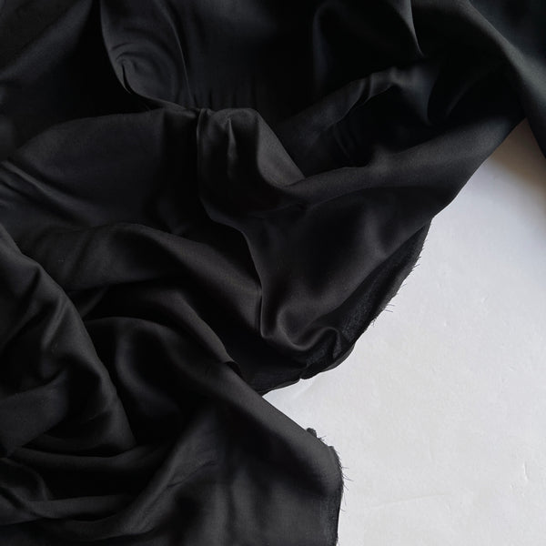 Black Rayon Poplin