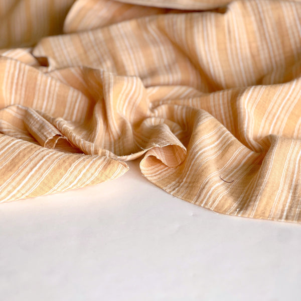 Honey Stripe Cotton Double Gauze