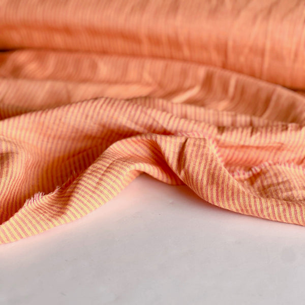 Apricot Pinstripe Linen