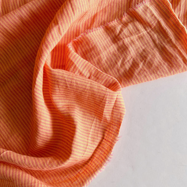 Apricot Pinstripe Linen