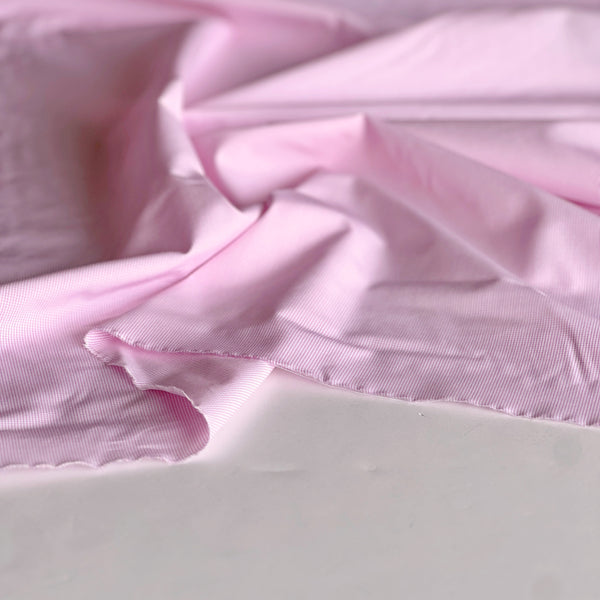 Pink Minicheck Cotton Shirting