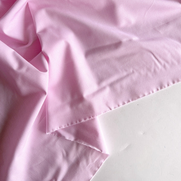 Pink Minicheck Cotton Shirting